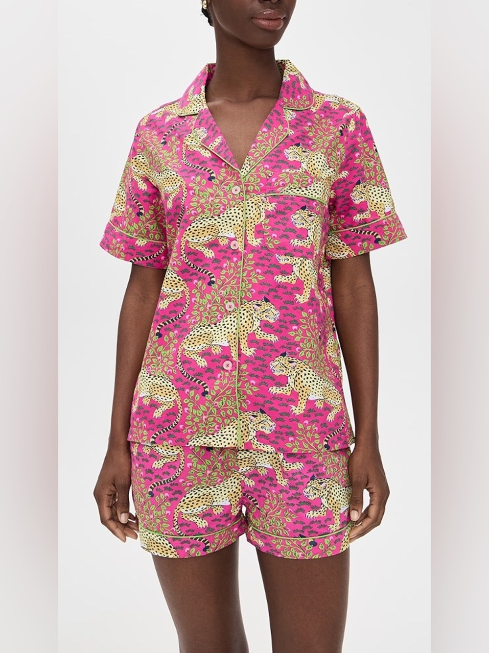 PRINTFRESH Short PJ Set in Pink Bagheera Size XL